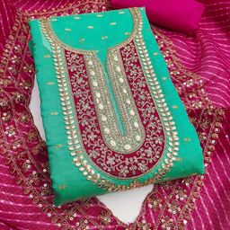 LeeliPeeri Designer Embroidered Unstitched Dress Material-picture-22