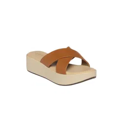 Monrow Solid Or Plain Brown Wedges-picture-3