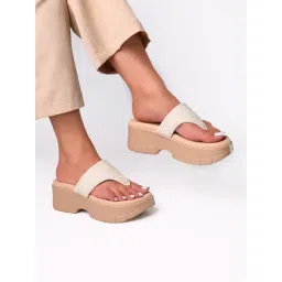 Monrow Vulan Ivory & Cream Platform Sandals-picture-1