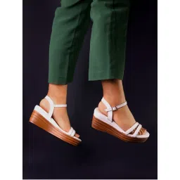 Monrow Shamana Off White Wedge Heels-picture-41