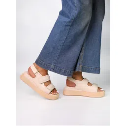 Monrow Eudora Pink Flatform Sandals-picture-35