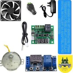 TechSupreme W1209 + 12v 2Amp Adapter + 3inch Fan+ 1 DC Connectors Screw Type & Motor 220-240volts 5/6rpm 4W Auto Swing Motor & Timer Module, Timer Relay, DC 6-30V 1 Channel Relay For Diy Incubator image 5