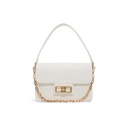 Aldo KAILIWIA Women White Shoulder Bag with Detachable Strap & Chain-picture-22