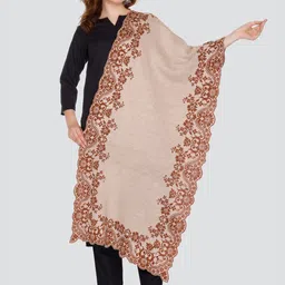 Elthia Embroidered Woollen Shawl-picture-15