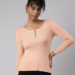 SHOWOFF Women Round Neck Fitted Top-image-64