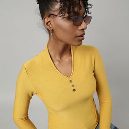 SHOWOFF Women V-Neck Fitted Top-image-22