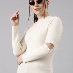 SHOWOFF Women High Neck Fitted Top-image-63