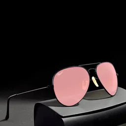 RESIST EYEWEAR Unisex Aviator Sunglasses with UV Protected Lens AIRCRAFTS BLK PINK CANDY-52