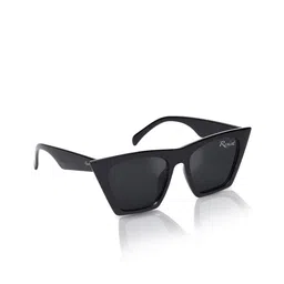 RESIST EYEWEAR Unisex Cateye Sunglasses with UV Protected Lens GLAM BLACK BLACK-46