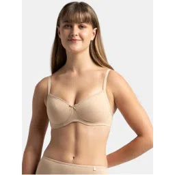 Jockey 1723 Wirefree Padded Cotton Elastane Medium Coverage T-shirt Bra - Light Skin-picture-13