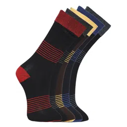 MARC Men Assorted Pack of 5 Cotton Calf-Length Socks-1