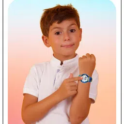 Spiky Kids Dial & Textured Straps Digital Automatic Watch ZEVA8_BLU image 4