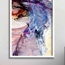 SAF Blue & Purple Printed Abstract Wall Art-12