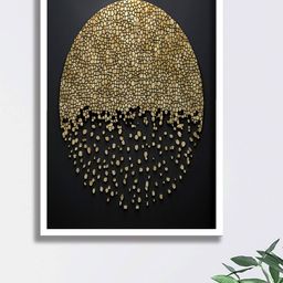 SAF Black & Beige Modern Art Digital Reprint Painting Wall Art-26