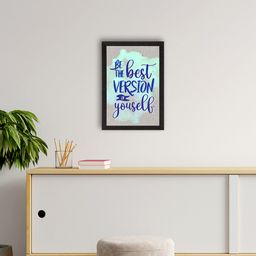 eCraftIndia Grey & Blue Motivational Quote UV Art Wall Painting-image-52