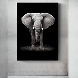 THE HANDMADE FLAIR Wild Animals Printed Framed Canvas Wall Art-image-57