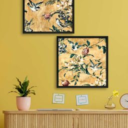 Art Street Set Of 2 Beige & Green Printed Printed Framed Wall Art-10