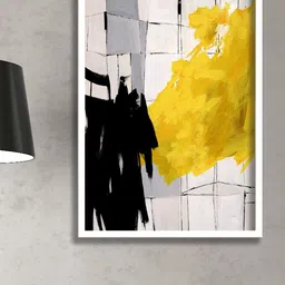 SAF White & Yellow Digital Reprint Wall Art-49