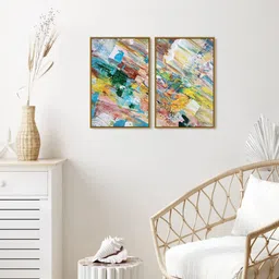 999Store Set Of 2 Abstract Painting Framed Wall Art-38