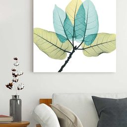 Art Street Blue Abstract Leaves Painting Wall Art-27