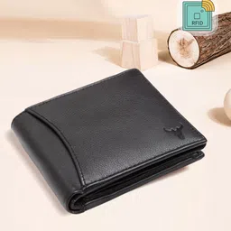 NAPA HIDE Men Black Solid Two Fold Wallet-picture-14