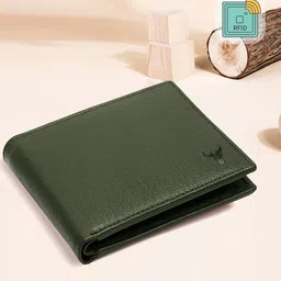 NAPA HIDE Men Green Solid Two Fold Wallet-picture-11