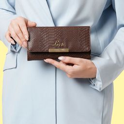 Lavie Women Abstract Textured Three Fold Wallet-15