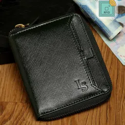 LOUIS STITCH Men Green Zip Detail Leather Zip Around Wallet-picture-57