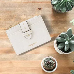 Accessorize London Faux Leather Buckle Detail Stitched Cardholder-13