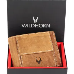 WildHorn Men Tan Leather Two Fold Wallet-image-6