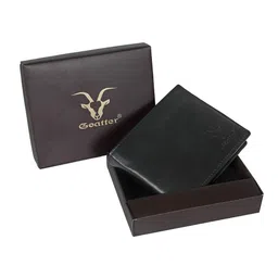 Goatter Men Black Textured Leather Two Fold Wallet-17
