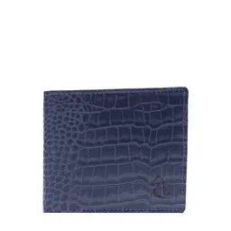 Kara Men Navy Blue Textured Leather Two Fold Wallet-picture-9