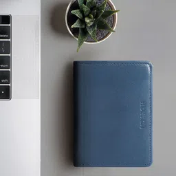 Hidesign Men Blue Textured Leather Two Fold Wallet-image-69