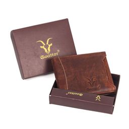 Goatter Men Brown Leather Two Fold Wallet-20