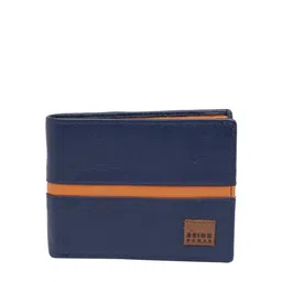 Being Human Men Blue & Brown Leather Two Fold Wallet-12