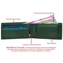 Walrus Men PU Two Fold Wallet With SIM Card Holder image 3