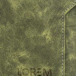 LOREM Men Green Textured Two Fold Wallet image 5