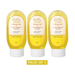 Globus Remedies Set of 3 Hyaluronic Acid & Vitamin C Anti-Aging Face Wash - 100ml each-6