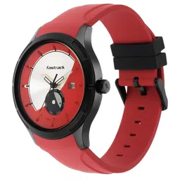 Fastrack Men Multicoloured Brass Printed Dial & Red Straps Analogue Watch 3268NP01 image 4