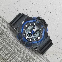 Sonata Men Black & Blue Analogue and Digital Watch-56