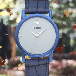 FLUID Women Embellished Dial & Leather Straps Analogue Watch FLWatch24-788L-WH01-picture-32