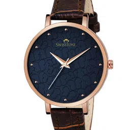 SWISSTONE Women Blue Printed Dial & Brown Straps Analogue Watch-picture-17