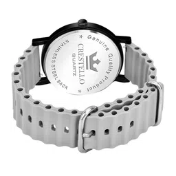 CRESTELLO Men Brass Dial Analogue Multi Function Watch CRCS-BK028-GREY-BLK image 4