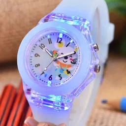 Shocknshop Printed Dial & Straps Scratch Resistant Analogue Watch LED Mouse 327-2