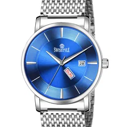 SWISSTYLE Men Blue Dial & Stainless Steel Straps Analogue Wrist Watch SS-GR441-BLU-CH-image-50