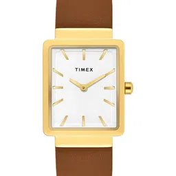 Timex Women Brass Dial & Leather Straps Analogue Multi Function Watch TWEL20700-88