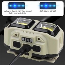 UDee Ultra Bright Waterproof CREE LED Rechargeable Headlamp – USB Charging Head Torch with Power Display, Adjustable Light Modes, Spotlight & Floodlight for Camping, Cycling,Hiking,Caving, and Hunting image 2
