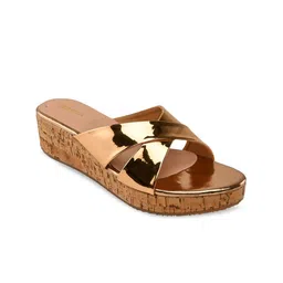 Rocia Champagne Wedge Sandals-36