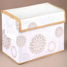 Kuber Industries White Multi-Utility Foldable Transparent Lid Velcro Drawer Box Organisers-image-55