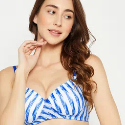 Clovia Striped Full Coverage Lightly Padded T-shirt Bra With All Day Comfort-image-57